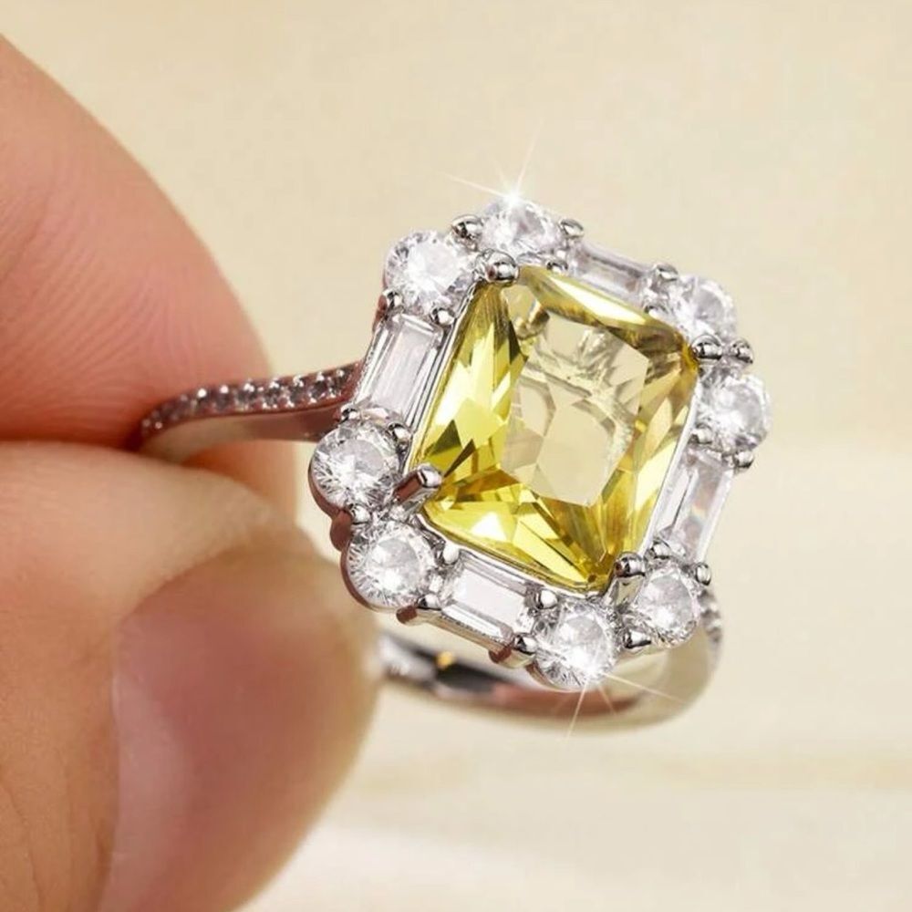 PAVE WIDE BAND 925 STERLING SILVER ROUND DIAMOND RING - Picture 6 of 6